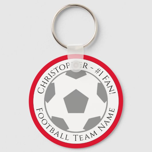 あなたの名前とサッカーチーム名キーチェーン キーホルダー (裏面)