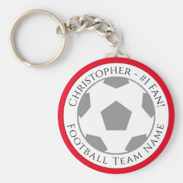 あなたの名前とサッカーチーム名キーチェーン キーホルダー