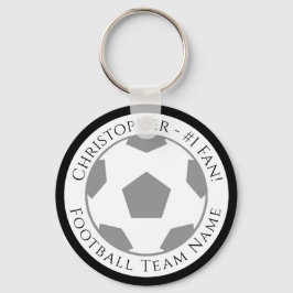 あなたの名前とサッカーチーム名キーチェーン キーホルダー