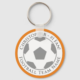 あなたの名前とサッカーチーム名キーチェーン キーホルダー