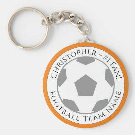 あなたの名前とサッカーチーム名キーチェーン キーホルダー