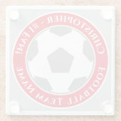 あなたの名前とサッカーチーム名 ガラスコースター (裏面)