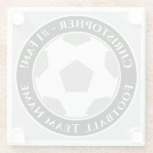 あなたの名前とサッカーチーム名 ガラスコースター (裏面)