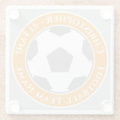 あなたの名前とサッカーチーム名 ガラスコースター (裏面)