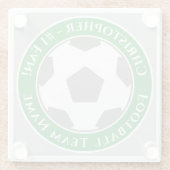 あなたの名前とサッカーチーム名 ガラスコースター (裏面)