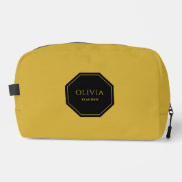 あなたの名前とタイトルを特徴とする旅行トイレタリーバッグ ドップキット