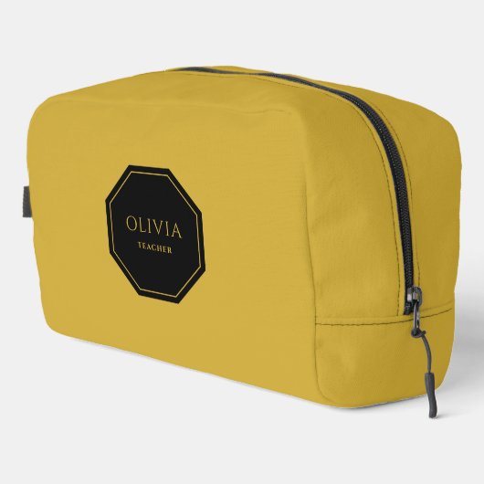 あなたの名前とタイトルを特徴とする旅行トイレタリーバッグ ドップキット (右コーナー)