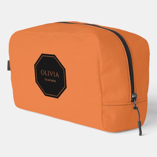 あなたの名前とタイトルを特徴とする旅行トイレタリーバッグ ドップキット (右コーナー)
