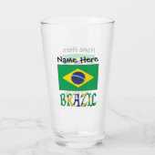あなたの名前とブラジル国旗 タンブラーグラス (裏面)