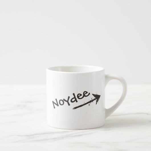 あなたの名前とブラックの文字と矢印を エスプレッソカップ (右)