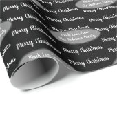 あなたの名前とホリデーメッセージレトロクリスマス ラッピングペーパー (ロールコーナー)