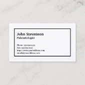 あなたの名前とモノグラムと化石の石灰岩 名刺 (裏面)