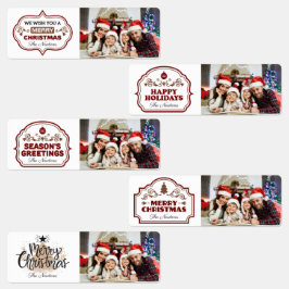 あなたの名前と写真クリスマス ラベル