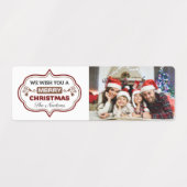 あなたの名前と写真クリスマス ラベル (デザイン1)
