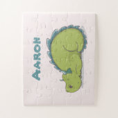 あなたの名前と可愛い眠り龍 ジグソーパズル (縦)