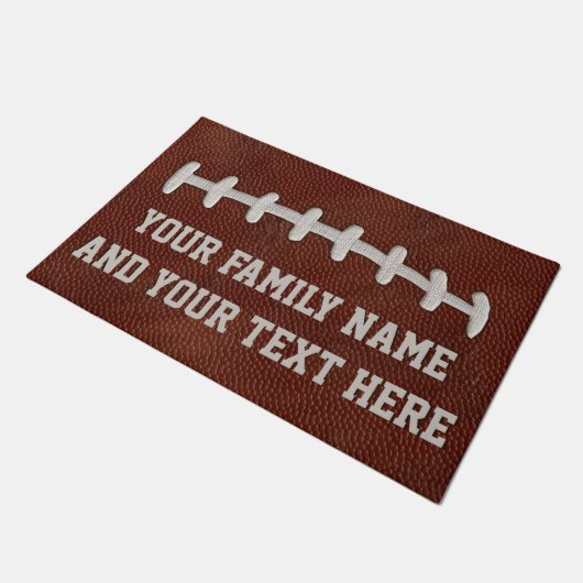 あなたの名前と文字のフットボクールールドアマット ドアマット (アングル)