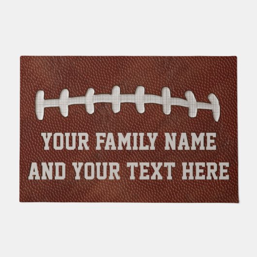 あなたの名前と文字のフットボクールールドアマット ドアマット (正面)