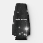 あなたの名前と星の深い宇宙花婿介添人 ボトルクーラー (正面)