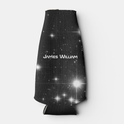 あなたの名前と星の深い宇宙花婿介添人 ボトルクーラー (正面)