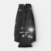 あなたの名前と星の深い宇宙花婿介添人 ボトルクーラー (裏面)