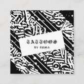 あなたの名前によるタトゥー異国古書異国古書 スクエア名刺 (正面)