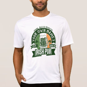 あなたの名前のアイリッシュパブパーソナライズされたSt patricks day Tシャツ