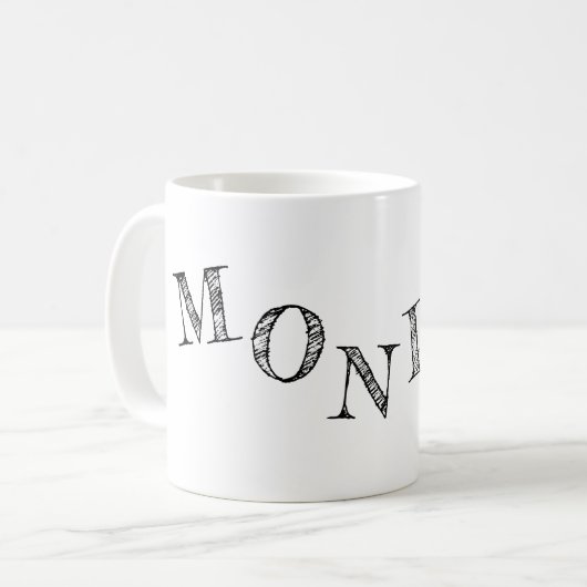 あなたの名前のカッコいい手紙 コーヒーマグカップ (正面左)