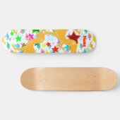 あなたの名前のクールなTレックスの恐竜のスケートボード スケートボード (横)