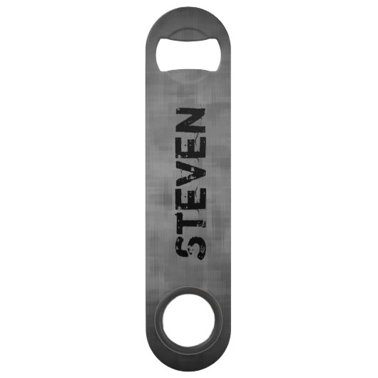 あなたの名前のデザインとグレンググレーモダン スピード栓抜き (裏面)