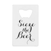 あなたの名前のビールを握って下さい クレジットカード栓抜き (正面)