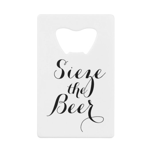 あなたの名前のビールを握って下さい クレジットカード栓抜き (正面)