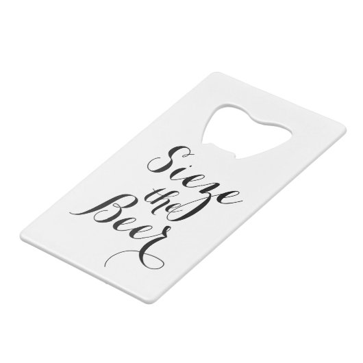 あなたの名前のビールを握って下さい クレジットカード栓抜き (正面アングル)