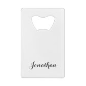 あなたの名前のビールを握って下さい クレジットカード栓抜き (裏面)