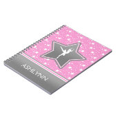 あなたの名前のピンクの星間のダンサー ノートブック (左側)