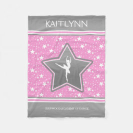 あなたの名前のピンクの星間のダンサー フリースブランケット