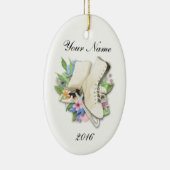 あなたの名前のフィギュアスケートのオーナメントのカスタム セラミックオーナメント (右)