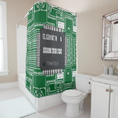 あなたの名前のプリント基板の破片 シャワーカーテン (インサイチュ)