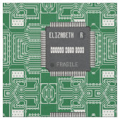 あなたの名前のプリント基板の破片 ファブリック (クローズアップ)