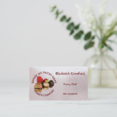 あなたの名前のベーカリーかペストリーの菓子のケーキの店 名刺 (スタンド正面)