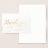 あなたの名前のモダンな書道のありがとう 箔カード (ディスプレー)