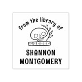 あなたの名前のライブラリーのスケルトンブックプレート ラバースタンプ (インプリント)