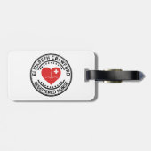 あなたの名前の公認看護師のスタンプのハートECG ラゲッジタグ (裏面横)