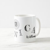 あなたの名前の写真の手書きカッコいい文字 コーヒーマグカップ (正面右)