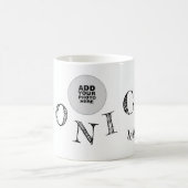 あなたの名前の写真の手書きカッコいい文字 コーヒーマグカップ (中央)