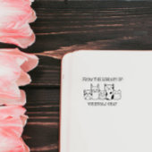 あなたの名前の図書館から かわいいネコたち ラバースタンプ