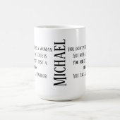 あなたの名前の戦士のコーヒー・マグです コーヒーマグカップ (中央)