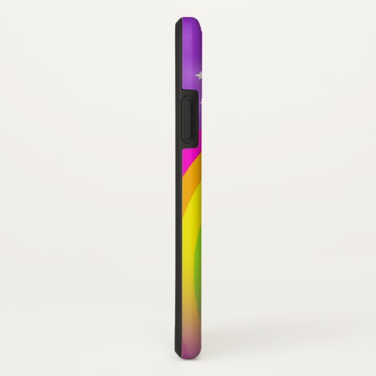 あなたの名前の手紙レインボーパープルiphoneケース Case-Mate iPhoneケース (裏面/右)