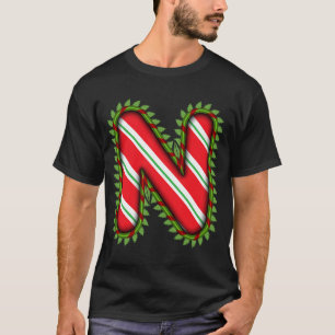 あなたの名前の文字でクリスマスをお祝いしよう Tシャツ