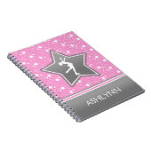 あなたの名前の星のピンクの中のフィギュアスケート選手 ノートブック (右側)