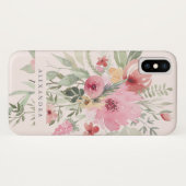 あなたの名前の春の花柄|の水彩画の花 Case-Mate iPhoneケース (裏面(横))